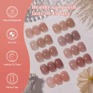 Miss Gooey 9가지 누드 네일 폴리쉬, 반영구 쏙오프 젤 폴리쉬 세트, 헤마 프리 UV 젤 네일 아트 디자인 네일 용품 살롱용 - Product Image 5