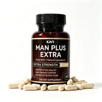 Stock disponible – Marque privée – MAN PLUS EXTRA – Capsules végétaliennes – Maca, Ashwagandha, Ginseng, Shilajit – Complément Herbal pour la Vitalité Masculine