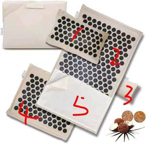 Set Matras dan Bantal Akupresur Alami untuk Meredakan Nyeri Punggung/Leher, Sakit Pinggang, Sakit Kepala, dan Relaksasi Otot, Dilengkapi Tas Jinjing - Product Image 5