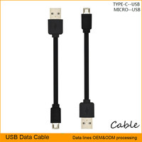 Câble de charge rapide Micro USB B court 9cm 10cm, plat, haut de gamme, pour Android, prix de gros usine