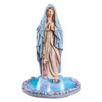 Statue de la Vierge Marie en résine chrétienne artisanale OEM, statue de jardin personnalisée peinte à la main, à vendre
