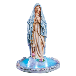 Estatua Católica Cristiana de Resina Hecha a Mano OEM, Estatua de Jardín de la Virgen María Pintada a Mano con Energía Solar Personalizada para la Venta - Product Image 2