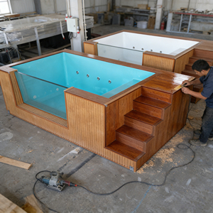 Piscina de FRP para Exteriores, 10 mm de Grosor, Resistente a los Rayos UV, Forma Rectangular, Escalera de Seguridad, Fácil Instalación para Niños y Adultos - Product Image 5