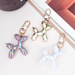 Porte-clés en forme de chien ballon en acrylique coloré, pendentif animal de dessin animé, tendance de la mode, accessoire de sac DIY, cadeau Z0210 - Product Image 4