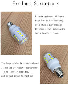 Светодиодная лампа <span class=keywords><strong>E17</strong></span> винтовая база 3w 4w Ac85-265v мини Светодиодная лампа Светодиодная энергосберегающая кукурузная лампочка для подвала склада. - Product Image 4