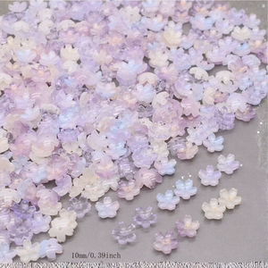 Perles en verre tchèque en forme de fleur de cerisier, 30 pièces, 10mm, couleurs mélangées, pour la fabrication de bijoux, accessoires de bricolage - Product Image 3