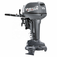 Moteur hors-bord YAMASUN 9,9 CV 2 temps à arbre long, commande par timon, démarrage manuel, refroidissement par eau, haute qualité