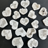 Nuevo Cristal de Cuarzo Natural de Alta Calidad, Racimo de Cristal de Cuarzo Transparente en Forma de Corazón para Decoración del Hogar
