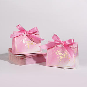 CSMD中国Yiwuサプライヤー小売価格ギフトパッケージ空の結婚式の好意お土産ピンクのお礼紙箱パーティー用 - Product Image 5