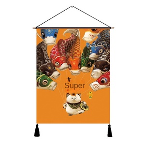 Stile giapponese tessuto del vento appeso bandiera <span class=keywords><strong>gatto</strong></span> fortunato murale per la casa Hotel o Izakaya ristorante arredamento - Product Image 4