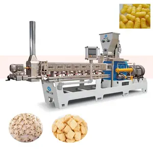 Automatic twin screw food extruder 100-1000kg/h puff snacks corn snack food processing line
