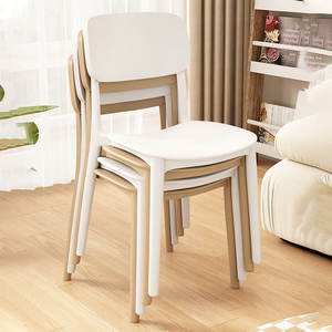 Silla de Comedor Giratoria Moderna y Minimalista, Apilable, de Resina Reforzada, Cómoda para Estar Sentado por Tiempo Prolongado, Diseño Creativo - Product Image 2