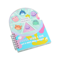 Carnet de notes rotatif personnalisé avec impression couleur, couverture rigide découpée, écologique, pour enfants