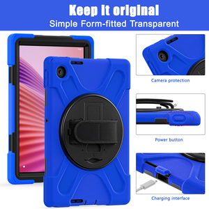 360 độ xoay tay dây đeo chân đế <span class=keywords><strong>Lenovo</strong></span> Tab 8-11.5 inch Silicone trường hợp bảo vệ cho <span class=keywords><strong>Lenovo</strong></span> Tab M8-M11 xiaoxin loạt - Product Image 3