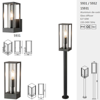 Lanterne murale d'intérieur et d'extérieur pour décoration de luxe Lampe moderne en verre à lumière LED Lampe murale moderne pour les chambres