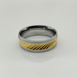 Klassische gold gefüllte Edelstahl Ehering Mode Herren Schmuck Ringe Anillos Hombre Bague Homme Mannen Edelstahl ringe - Product Image 4