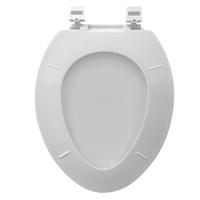 Siège de toilette moderne antibactérien en PP à face fermée, finition brillante, Yijia PP19-212, norme américaine, 17" 19" allongé, anti-jaunissement