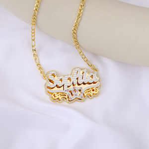 <span class=keywords><strong>Collana</strong></span> con <span class=keywords><strong>Nome</strong></span> Personalizzato WinWinWin, Placcata Oro Bicolore, Gioiello 3D con <span class=keywords><strong>Nome</strong></span> Personalizzato - Product Image 4