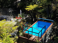 Piscine conteneurisée, piscine modulaire en acier pour le glamping en plein air et le développement de centres de villégiature