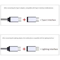 Câble adaptateur USB Micro-USB TYPE C vers HD 3 en 1 2K HDTV TV pour moniteur Iphone Ipad Smartphone Android