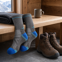 Chaussettes de randonnée en laine mérinos personnalisées, chaussettes de trekking rembourrées, chaussettes de trail d'hiver pour unisexe, offre OEM |   Chaussettes de randonnée en laine mérinos