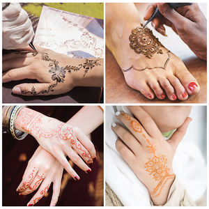 Conos de Crema de Henna India de Color Negro Natural, Tatuaje Temporal, Arte Corporal, Grado Cosmético, Fácil Aplicación - Product Image 4