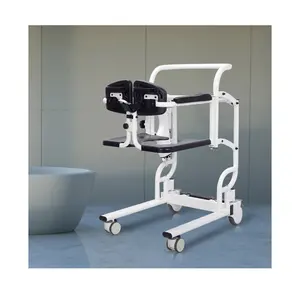 2023 Easy Transfer Chair Disabled Verstellbarer Lift Deliver Chair Patienten verwenden 4 Wheels Commode Chair