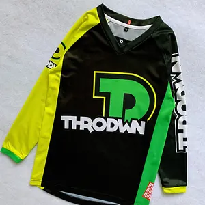 Wholesale Custom Long Sleeve Motorcycle Jersey As Your Artwork