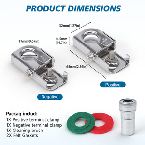 Juego de abrazaderas para terminales de batería Cnspeed de acero inoxidable 201 para coches japoneses MKZ 2015-2019 - Product Image 5