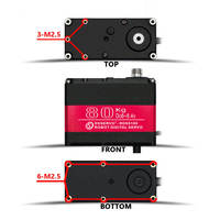 Eparthub torsi tinggi Dual A _ *-xis Digital Servo - 80KG torsi untuk robot lengan Dsservo RDS5180
