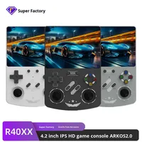 Nouvelle console de jeu portable rétro R40XX, écran couleur 4,2 pouces, système Linux open source, jeux d'action classiques, batterie 4000 mAh