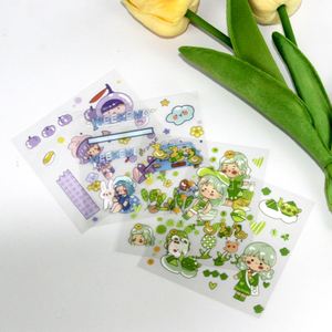 สติกเกอร์ไวนิลกันน้ำแบบใส ขนาด A4 A5 A6 สติกเกอร์การ์ตูนแบบ Kiss Cut  สติกเกอร์งานฝีมือสั่งทำได้ - Product Image 2