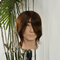 Prix usine 100% cheveux humains poupée mâle cheveux Mannequin têtes sans barbe cheveux naturels tête d'entraînement Mannequin