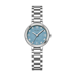 Reloj de cuarzo elegante para mujer, correa de acero inoxidable, esfera redonda, reloj de pulsera informal a la moda con diseño de números romanos - Product Image 3