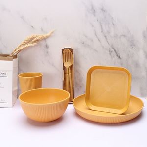 Ensemble de vaisselle 48 pièces pour la maison, comprenant des bols, des assiettes, des tasses, résistant au micro-ondes, couverts portables, ensemble cadeau pour étudiants - Product Image 3