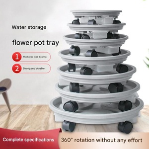 Grand pot à fleurs carré en plastique blanc, léger, durable, écologique, pour l'extérieur, avec des plateaux à roulettes pour le jardin et la maison - Product Image 3