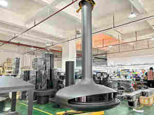 Chimenea Moderna <span class=keywords><strong>de</strong></span> Esquina <span class=keywords><strong>de</strong></span> Vidrio y Madera con Rotación <span class=keywords><strong>de</strong></span> 360 Grados, con Calefacción Decorativa para Uso en Interiores, para Sala <span class=keywords><strong>de</strong></span> Estar y Cocina, <span class=keywords><strong>de</strong></span> Acero al Carbono - Product Image 2