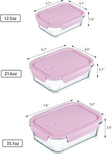 Boîte de conservation alimentaire en verre borosilicate haute résistance, hermétique, compatible micro-ondes, 410 ml, multifonctionnelle, pour voyage et alimentation saine - Product Image 2