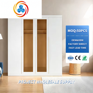Wholesale Glass Door <b>Wardrobe</b> Design 4 Door Modern Metal Metallic Closet <b>Wardrobe</b> Steel <b>Wardrobes</b> for Clothes Lemari Pakaian - Product Image 1