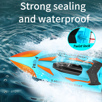 Enfants Plastique 2.4ghz Nouveau Design Extérieur Eau Plage Piscine Jouets Simulation Électrique Mini Télécommande Jouet Navire Haute Vitesse Rc Bateau