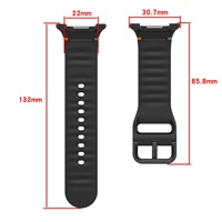 Bracelet de sport en silicone pour Samsung Galaxy Watch 8 et Watch 8 Classic avec surpiqûres, résistant à la transpiration, bracelet de montre intelligente souple Upro