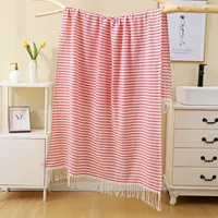 LOGO personnalisé 100% coton Fouta turc serviette de plage Peshtemal Extra Large 180*100CM dépouillé turc Mandala serviette de plage