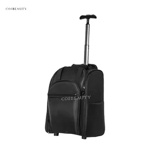 FAMA direct supplier 2020 Cosbeauty Wholesale Supply Popular Black Nylon Travel Business Toiletry Trolley Case Makeup Storage Bag