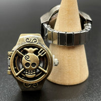 Montre à quartz pour homme avec couvercle rabattable, style rétro anime créatif