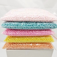 Perles rondes en ABS pastel scintillantes, imitation perle, radiantes, pour la création de bracelets et colliers personnalisés, kit DIY artistique