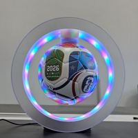 Balón de Fútbol Magnético Levitante Giratorio con Luz LED, Lámpara Decorativa de Escritorio