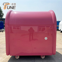 Camión de Comida Móvil Comercial Totalmente Equipado, Remolque de Comida con Construcción de Fibra de Vidrio para Venta de Snacks, Dulces y Papas Fritas