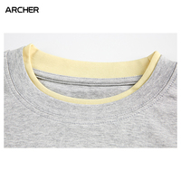 Nueva Camiseta de Diseño con Mangas Anchas, Cuello Doble O Personalizado, Camisetas de Contraste, Camiseta de Lujo Informal de Gran Gramaje, Venta Caliente 2026