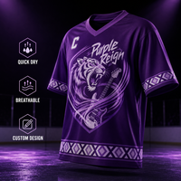 Kaos Lengan Pendek Ungu Kustom Cepat Kering Bahan Polyester Bernapas, Kaos Kasual dengan Cetakan Grafis untuk Pria Wanita Unisex Grosir