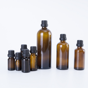 60ml chai thủy tinh màu Nâu Thủy Tinh Tinh dầu massage cơ bản chai thủy tinh với nắp đen chống trẻ em màu đen - Product Image 1